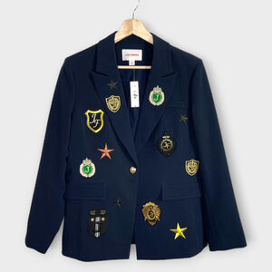 Joe Fresh Navy Blazer with Embroidered Patches